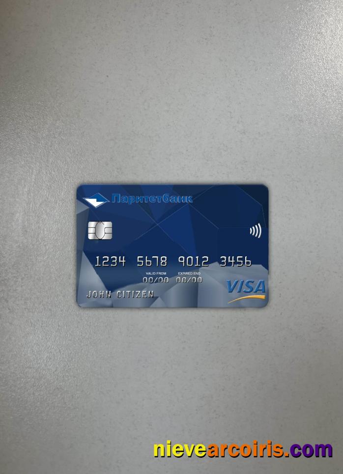Belarus Paritet bank visa card photolook